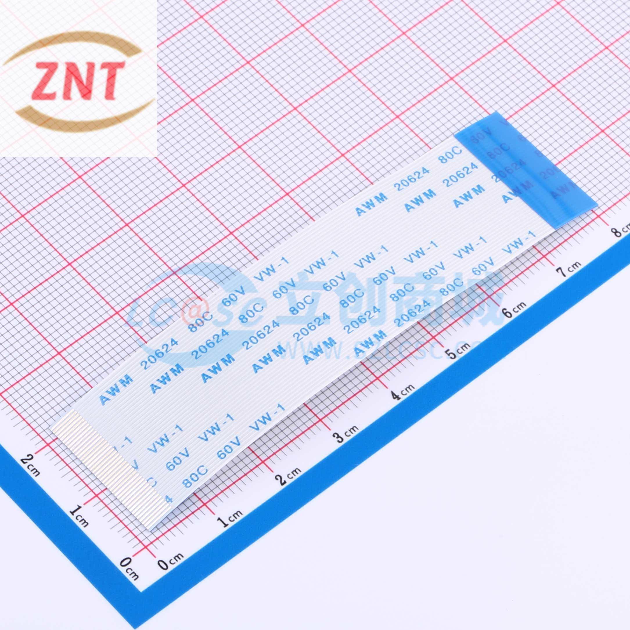 FFC连接线 JS05B-40P-080-4-8 P=0.5mm 40P 0.3mm 反向