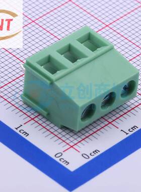 螺钉式接线端子 DB128L-5.08-3P-GN-S 插件 P=5.08mm 1x3P 绿色