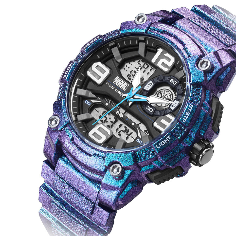 marvel漫威钢铁侠手表100米防水男士运动表新款潮流个性电子表598