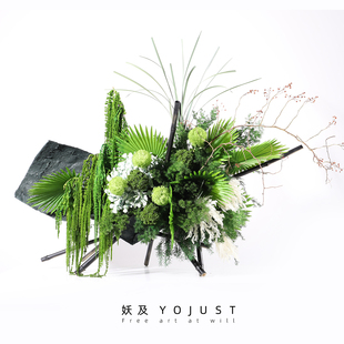 妖及现代新中式绿野仙踪架构花艺 样板房售楼处营销中心艺术摆件