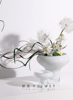 妖及艺术样板间琉璃花器组合