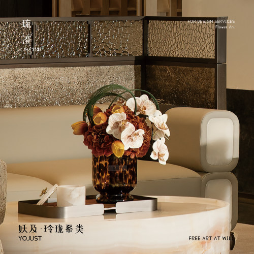 中古风艺术仿真花艺摆设