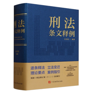 刑法条文释例 余双彪 根据刑法修正案十二编写 注释刑法实用工具书 案例指引实务疑难 中国检察出版社 9787510230455  正版图书
