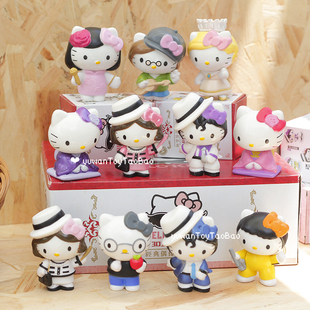 正版古早KT猫手办711联名Kitty明星大游行系列盲盒摆件生日礼物