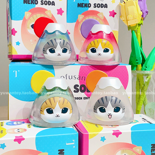 香港711联成猫福珊迪手办盲盒富士山造型猫咪模型猫潮玩礼物摆件