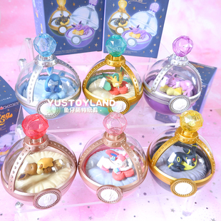 睡眠伊布盲盒手办精灵球神奇宝贝手办伊布家族置物盒桌面装饰摆件