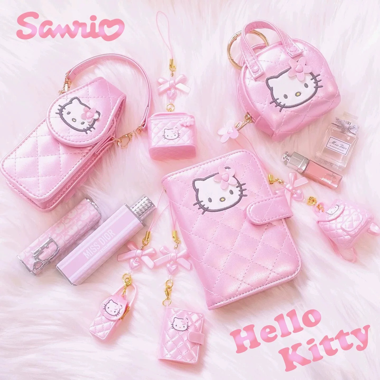 可爱Kitty猫食玩仿真书包吊饰