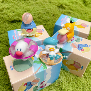 宠物小精灵季节夏日3可达鸭海豹球海地鼠润水鸭手办公仔桌面摆件