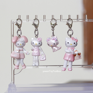 kitty猫粉红贵妇造型可爱小挂件公仔拉链扣jk校服长腿kt猫手机绳