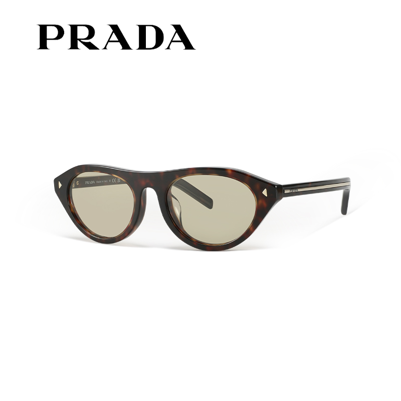 PRADA普拉达太阳镜新款男女时尚不规则形复古高级感墨镜0PR B15SF