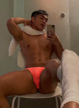 性感潮流纯色内裤男夜店派对三角裤低腰舒适裤衩沙滩透气比基尼