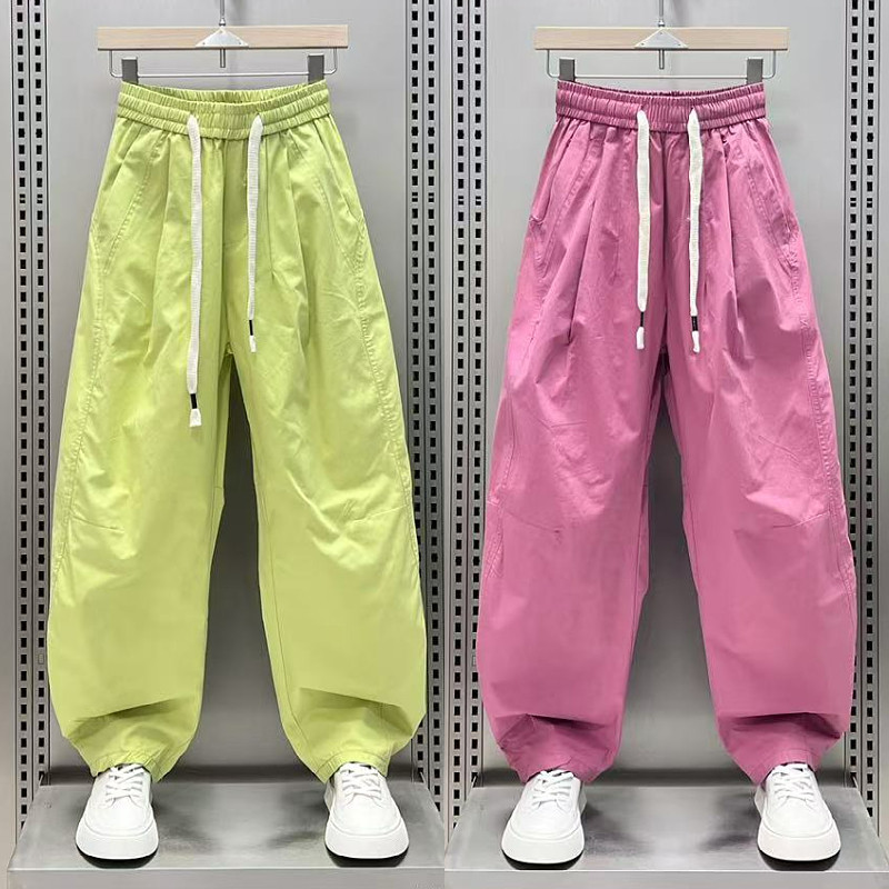 男士2026夏季薄款百搭运动裤潮牌速干弯刀休闲裤宽松直筒阔腿长裤