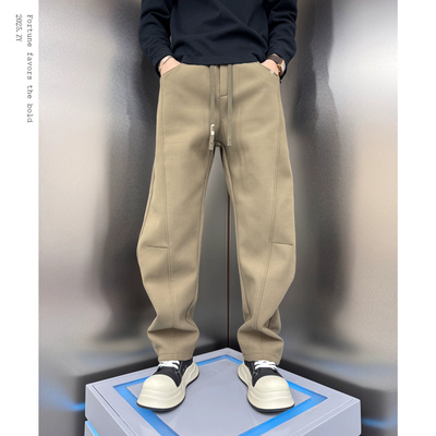 男士美式重磅保暖直筒运动卫裤