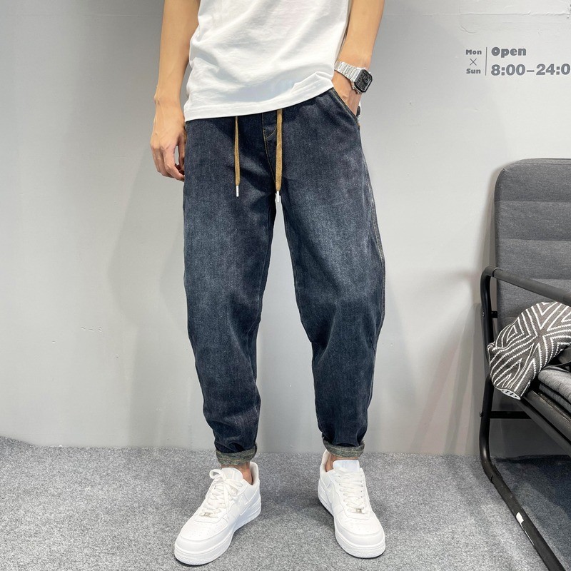 新款潮流百搭锥形萝卜裤