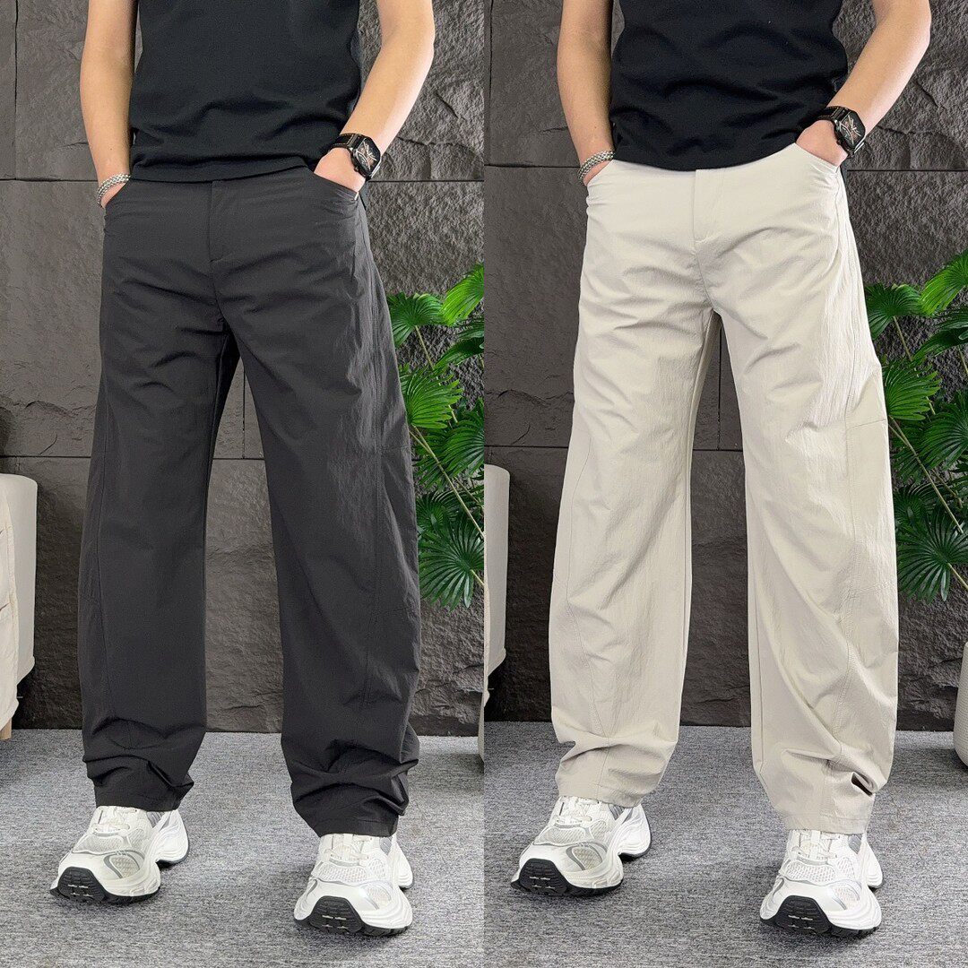 夏季薄款宽松百搭速休闲裤男