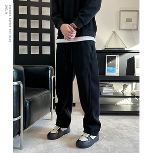 男士裤子秋冬款2025新款运动裤男款冬季加绒卫裤重磅百搭休闲裤