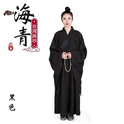 新款海青居士服春夏季男女同款台湾麻纱小孩海清和尚衣服袈裟僧服