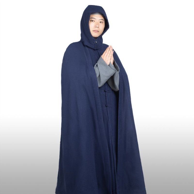 特价僧服冬季披风斗篷男女秋冬汉服和尚服僧人打坐披风观音斗篷居