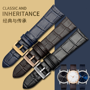 2503 适配阿玛尼真皮表带男款 2502 2501 针扣手表链22MM AR2500