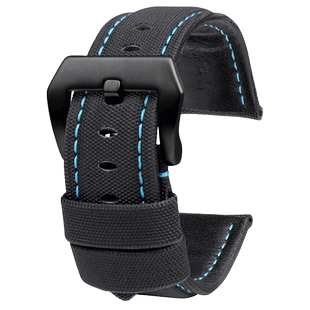 碳纤维尼龙带适用沛纳海441胖大海PAM01661庐米诺真皮手表带 24MM