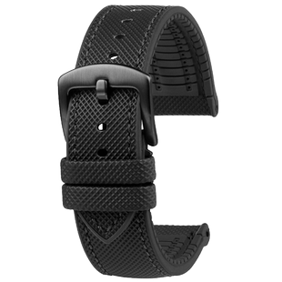 碳纤维格纹表带 适用精工罐头欧米茄浪琴康卡斯手表橡胶表带22mm