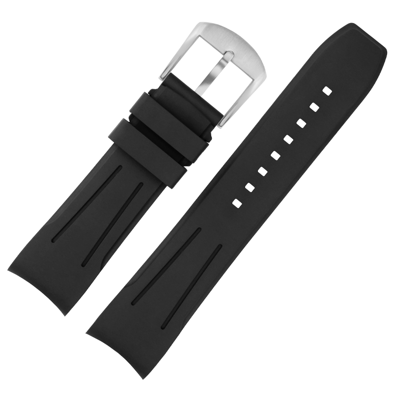 适用卡西欧EFR-303L/303DB/517DC手表表带绿水鬼氟橡胶表带硅胶带