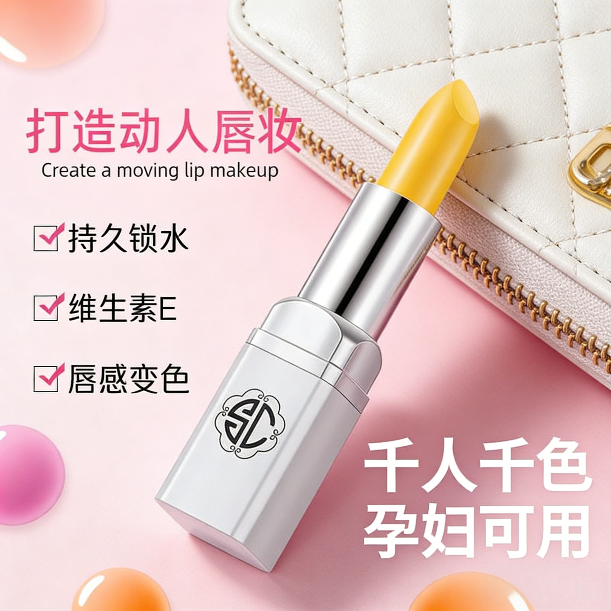 胡萝卜唇膏变色不掉色不沾杯保湿滋润补水小众口红润唇膏孕妇可用