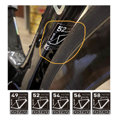 公路尺码贴OSTRO尺码竖管贴纸
