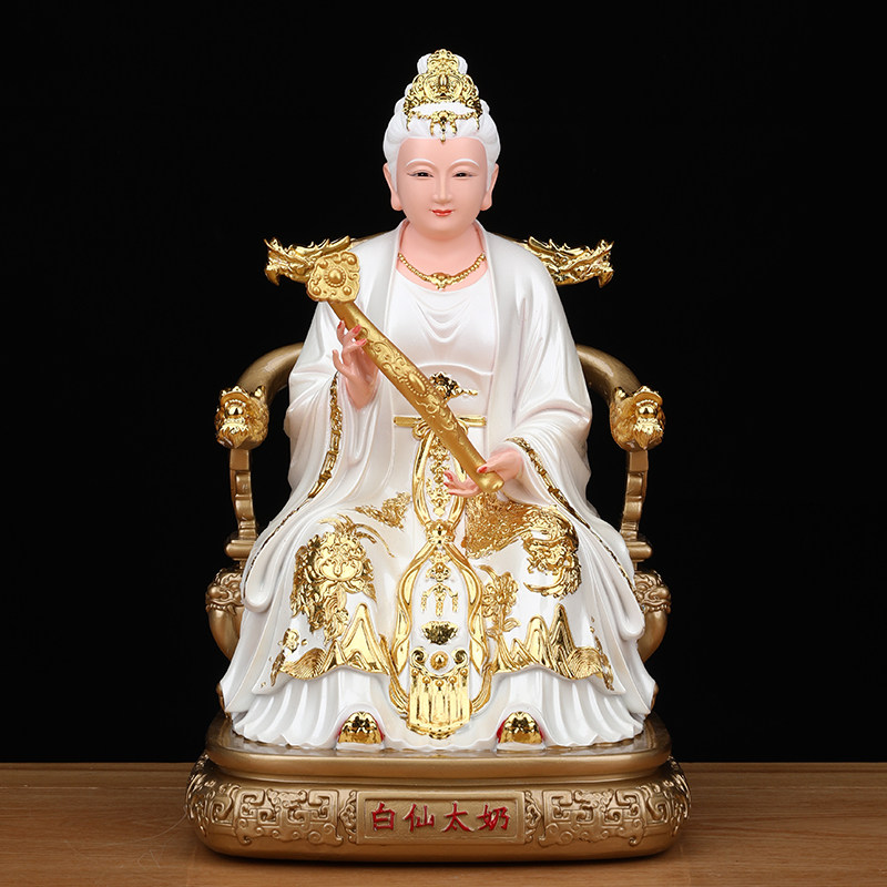 白老太太神像白家太爷太奶家用供奉白爷爷白奶奶像体真身树脂摆件