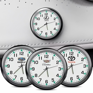 车载时钟夜光表汽车石英表摆件中控车用电子小钟表装 饰车内随意贴