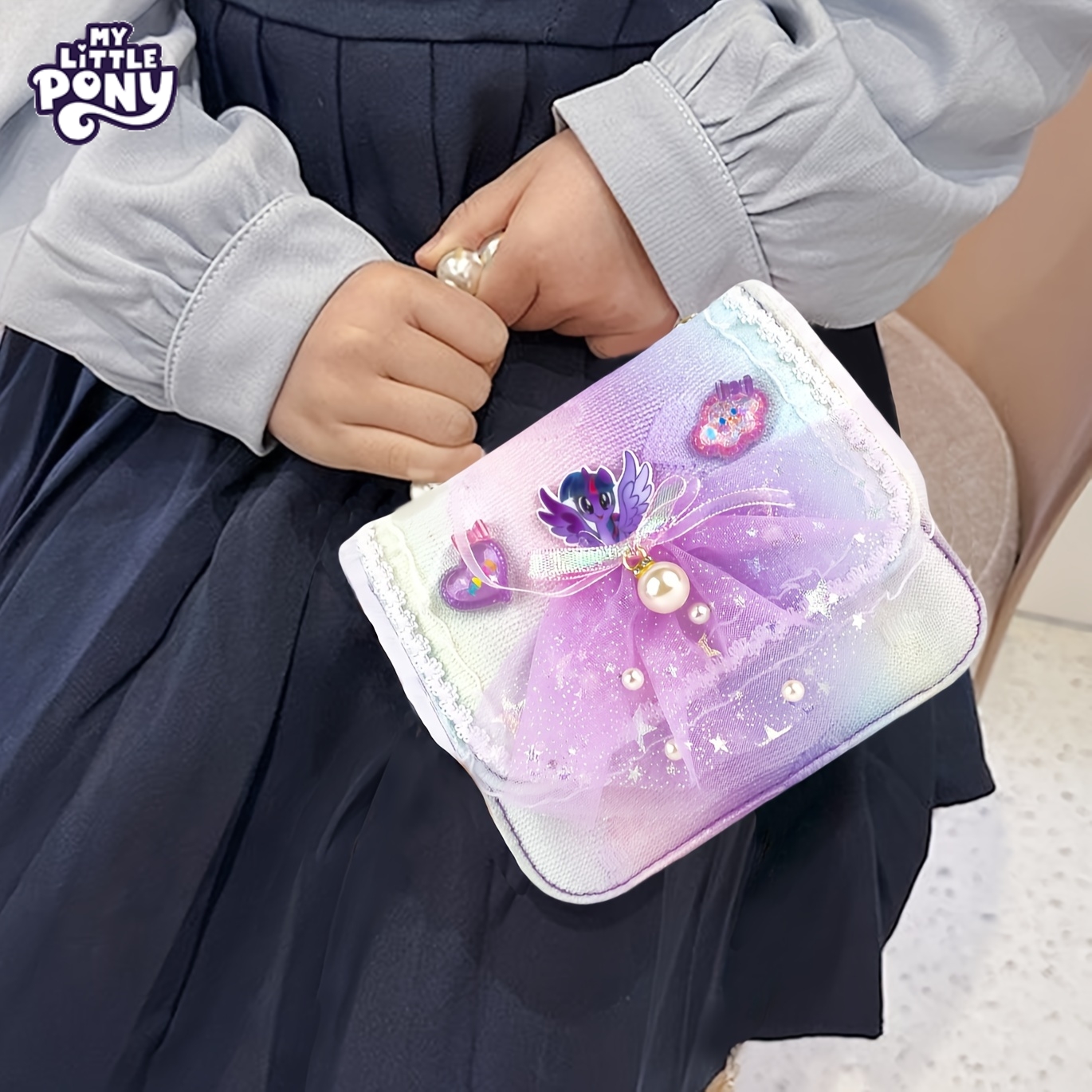 小马宝莉女孩斜挎包手提包链条包