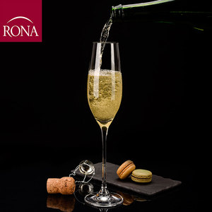 Rona欢庆香槟杯家用创意高脚杯欧式水晶玻璃波尔多葡萄酒杯