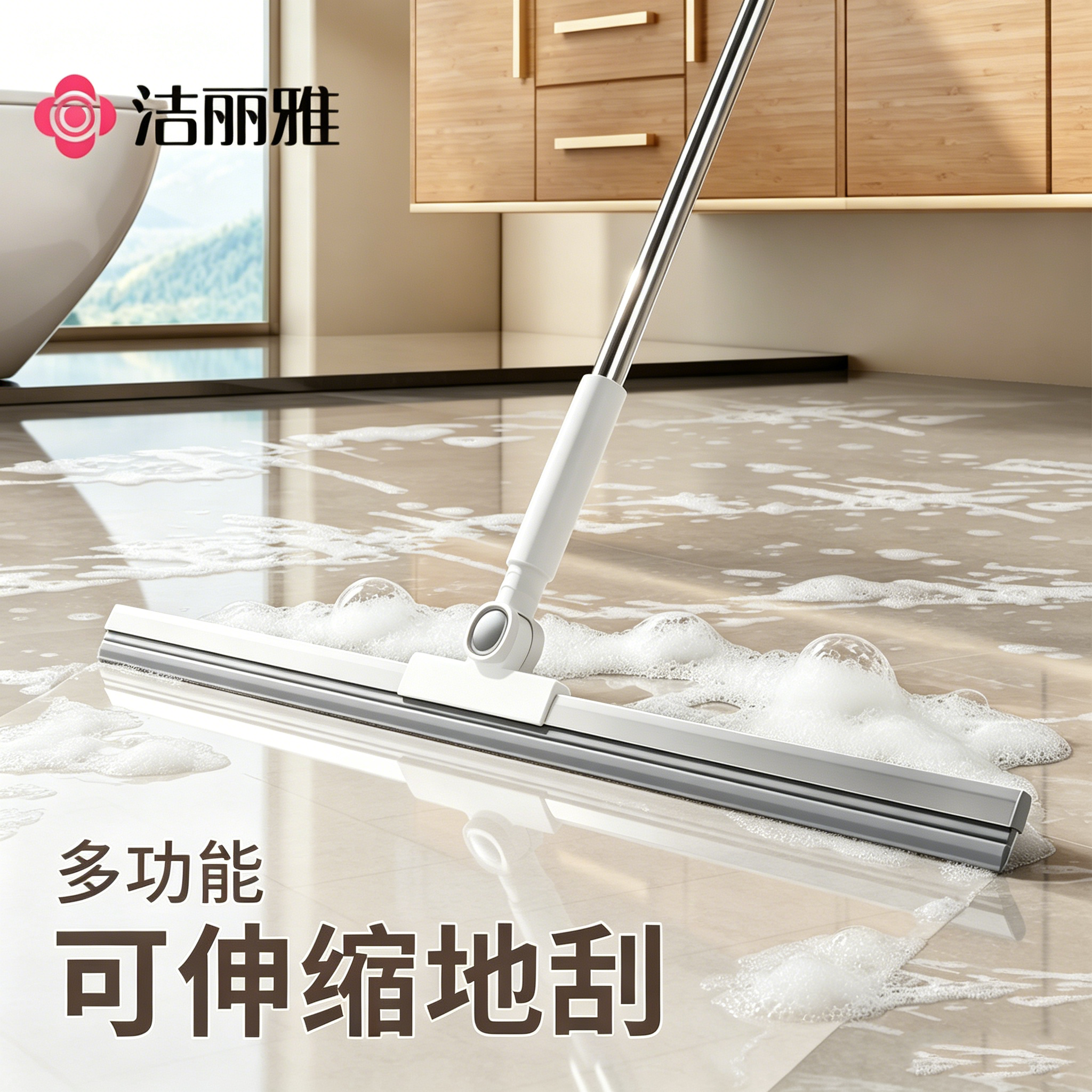 洁丽雅卫生间魔术扫把刮地板刮水器地面刮水神器浴室扫水刮板地刮