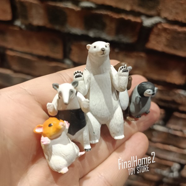 正版散货 仓鼠 仓鼠扭蛋 北极熊 企鹅 鼹鼠 动物模型摆件玩具玩偶