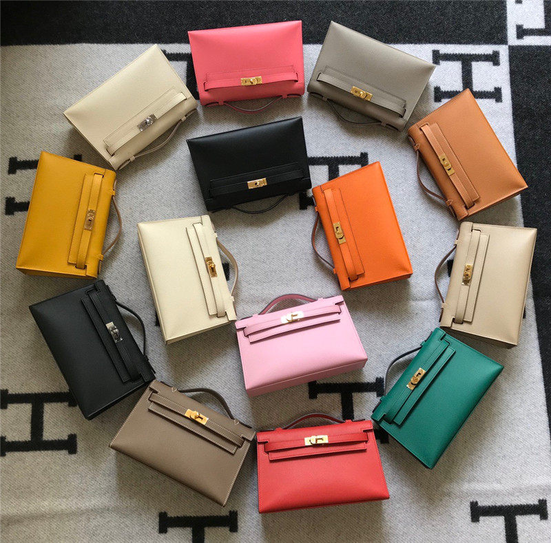 联泽马家定制H家一代凯莉包mini手工缝制ep手掌纹Swift平纹手提包