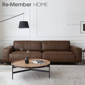 Re-MemberHome进口头层牛皮中古意大利简约复古/COZY分体四人沙发