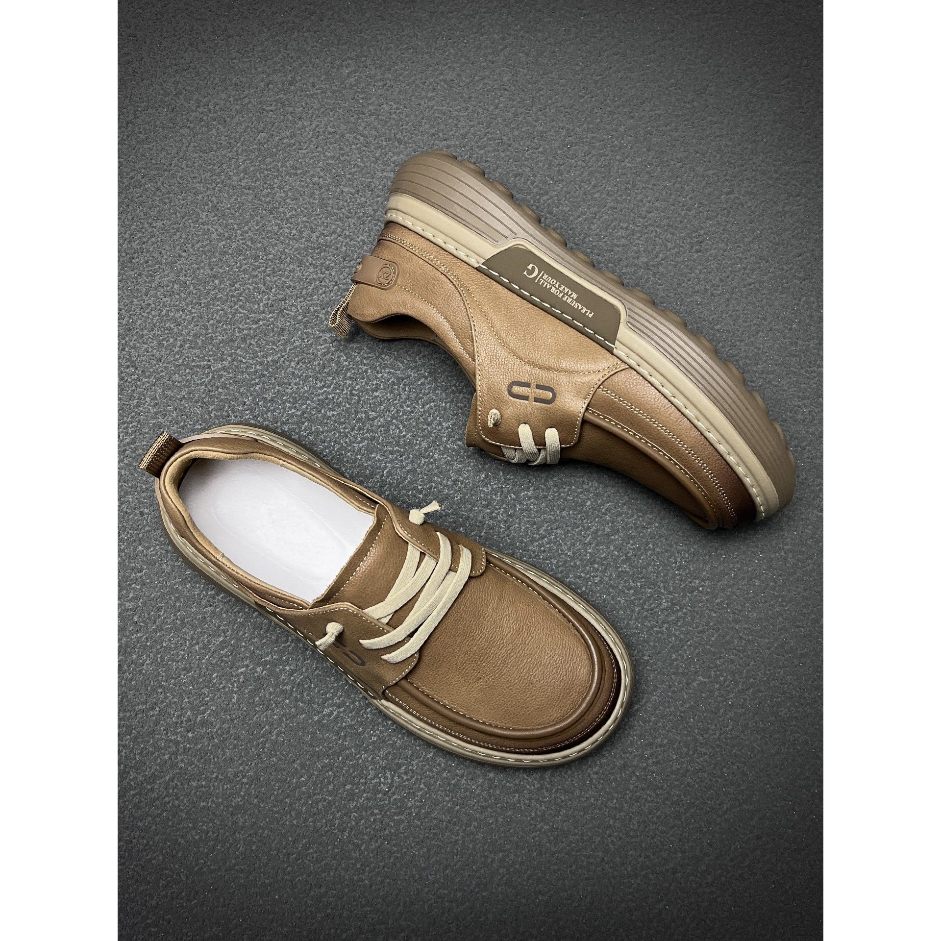 2025秋季新款复古一脚蹬轻便休闲男鞋头层牛皮透气百搭软底懒人鞋