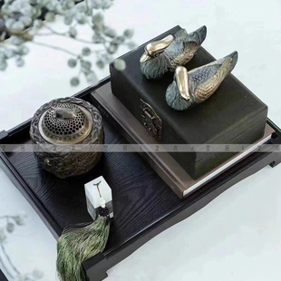 样板间售楼处休息区桌面摆设组合套装 茶几饰品摆件 新中式 空合