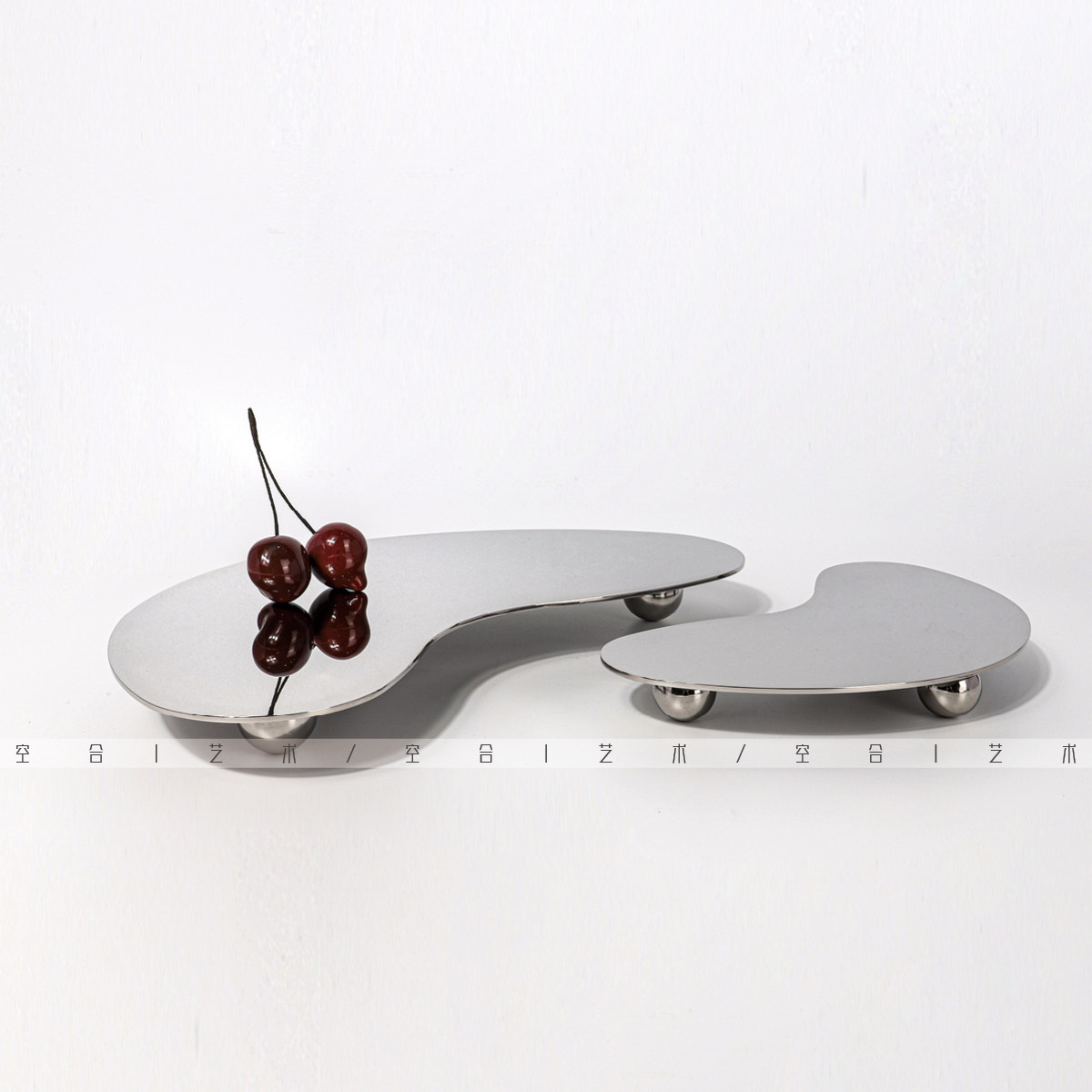 空合极简轻奢不规则金属置物盘 样板间售楼部卧室ins香薰托盘摆件,家居饰品,装饰摆件,淘宝优惠券,粉丝福利购,淘宝优惠卷