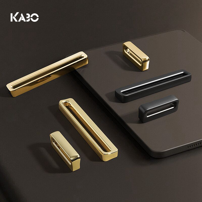 德国KABO柜门拉手现代简约轻奢金色抽屉衣柜门把手灰色橱柜把手柄