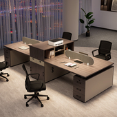 职员屏风办公桌椅组合员工位财务办公桌职员桌椅简约现代工作卡位