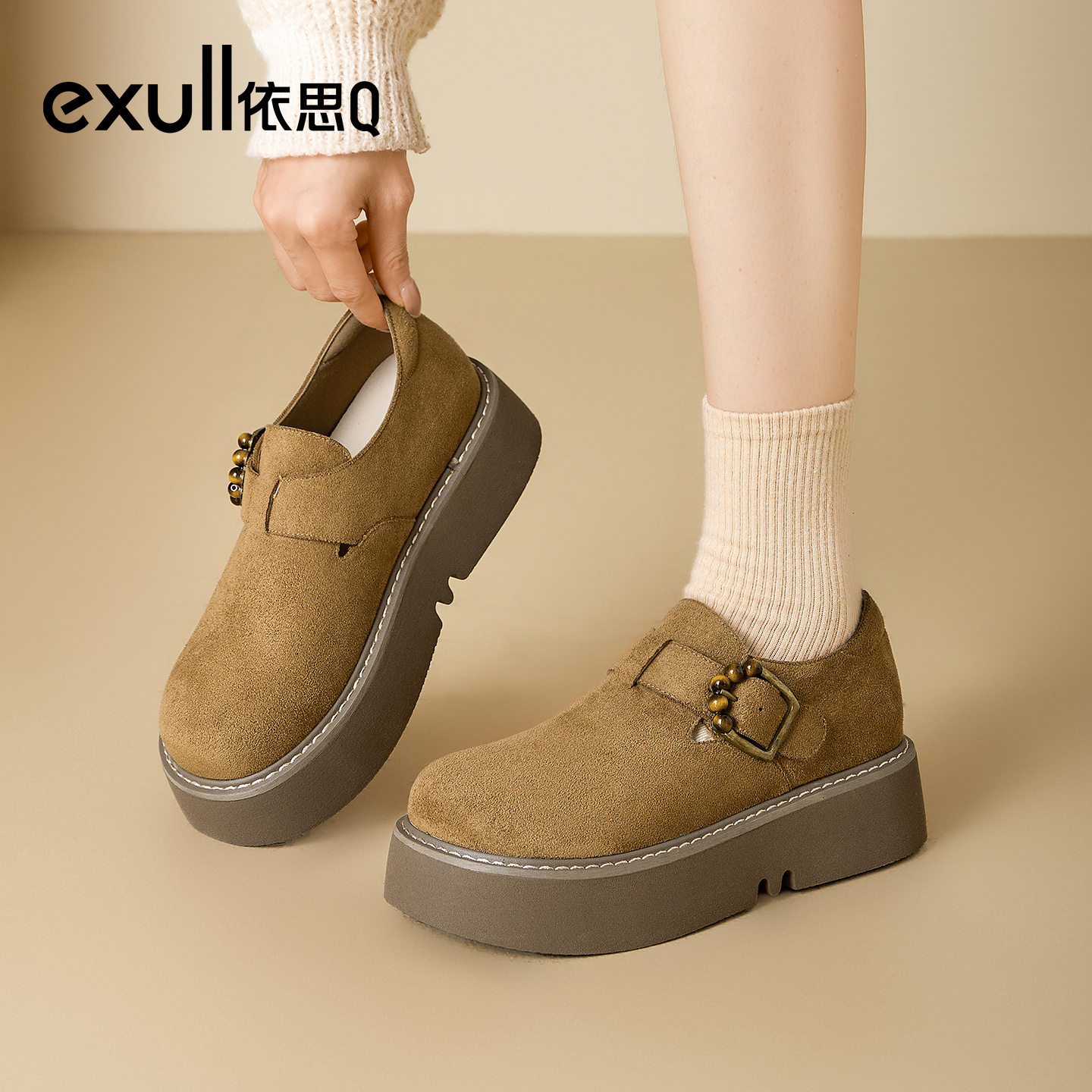 依思Q厚底勃肯鞋2025新款