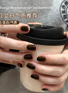 春夏美拉德焦糖棕色指甲油胶2026年新款网红流行显白色美甲店专用