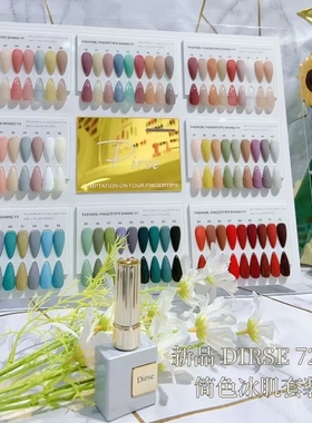 Dirse72色简色冰肤裸色系列大套装15ML 泡泡糖果渐变精品甲油胶