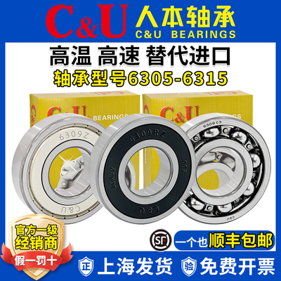 人本轴承6306 6307高6308速6309高6305温6311 6312TD6313 6314ETK