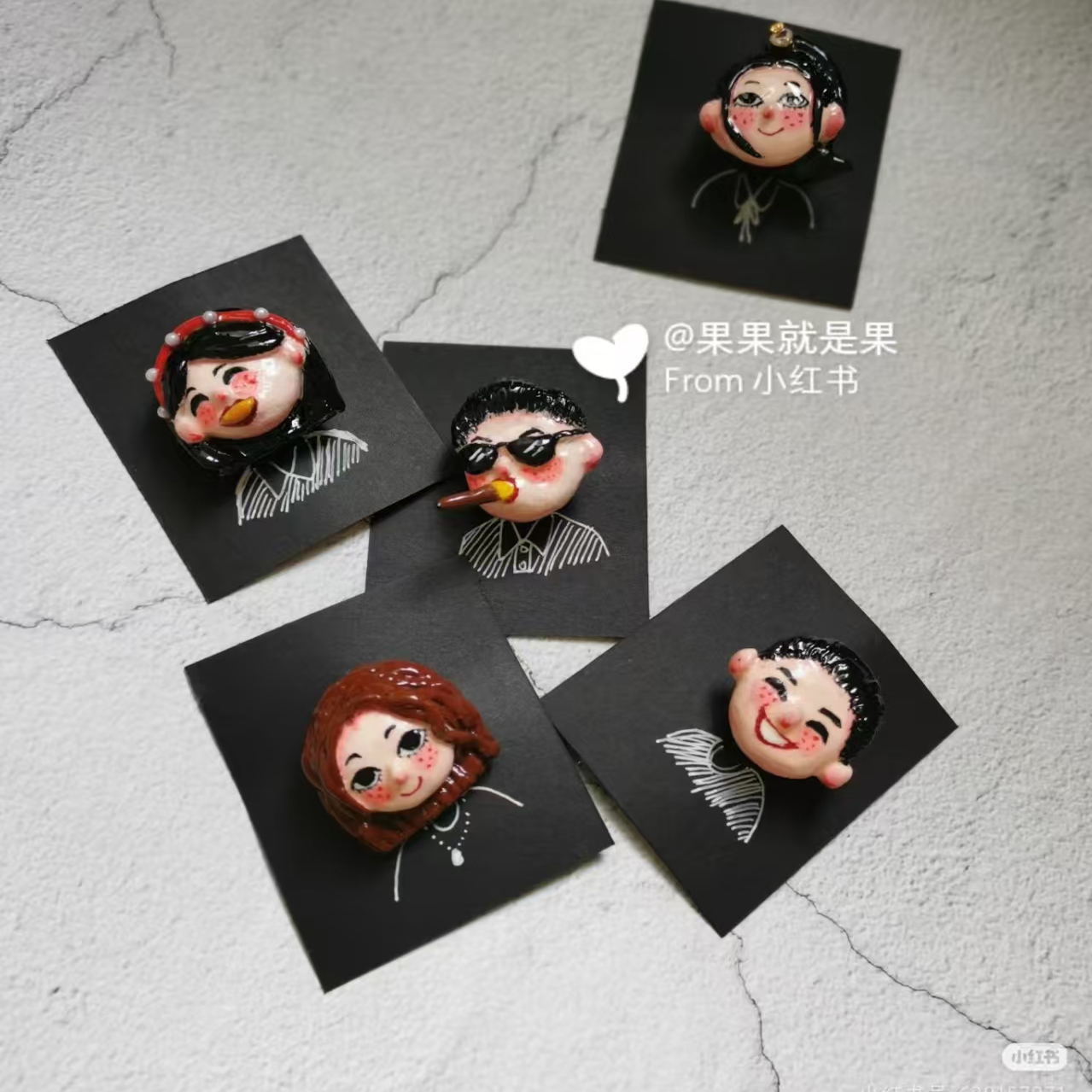 石塑粘土定制人偶 明星爱豆周边Q版头像来图定制钥匙扣挂件冰箱贴