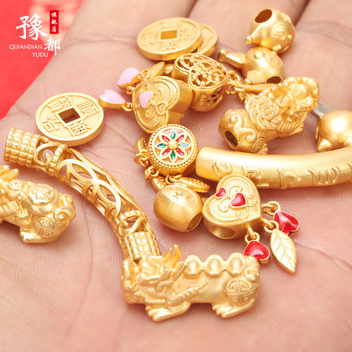 豫都精工古法金沙金配饰弯管