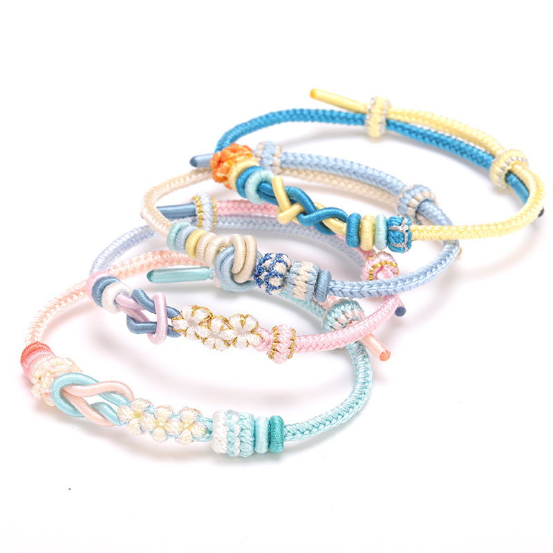 莫相离手绳编织红绳手链情侣款可穿转运珠黄金配饰女本命年发财结