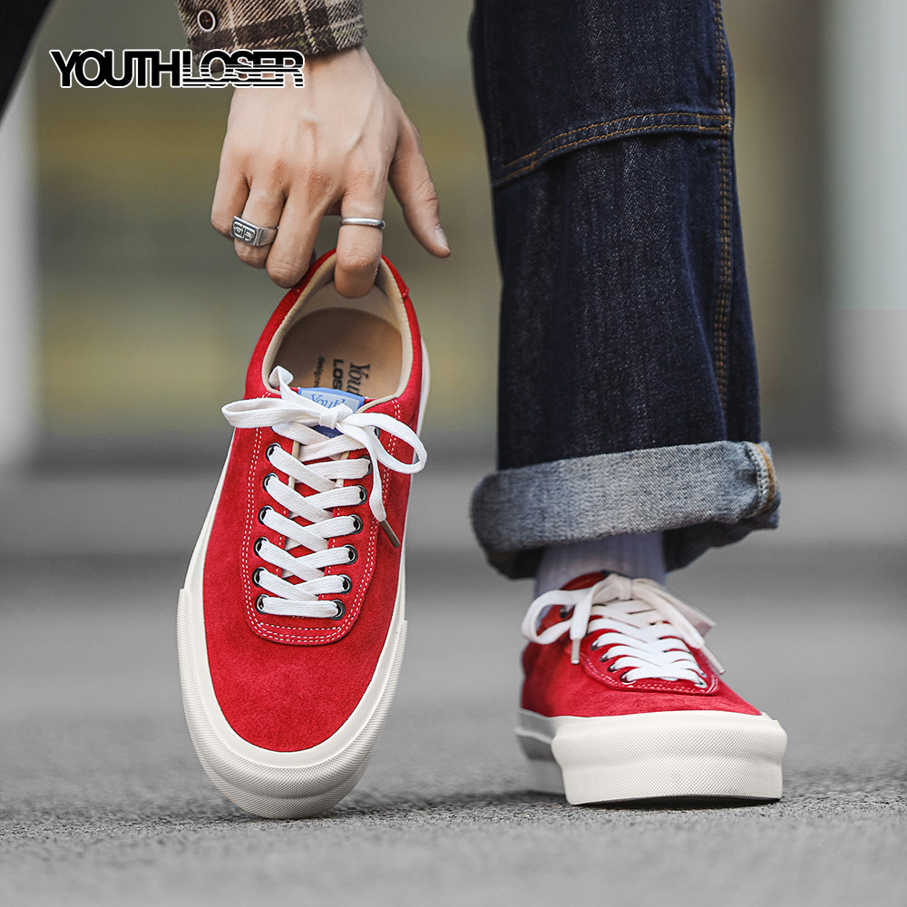 YouthLoser日系复古厚底增高低帮翻毛皮硫化鞋阿美咔叽经典款板鞋,流行男鞋,休闲板鞋,淘宝优惠券,粉丝福利购,淘宝优惠卷