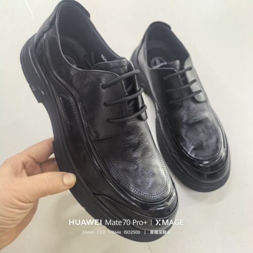 德赛帝伦英伦风正品新款真皮面商务皮鞋系带牛皮爸爸鞋软单鞋4546